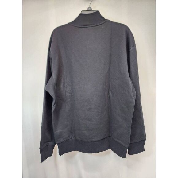 Adidas Men’s All SZN Fleece Quarter-Zip Crew Sweatshirt Black Size Medium - Picture 3 of 10